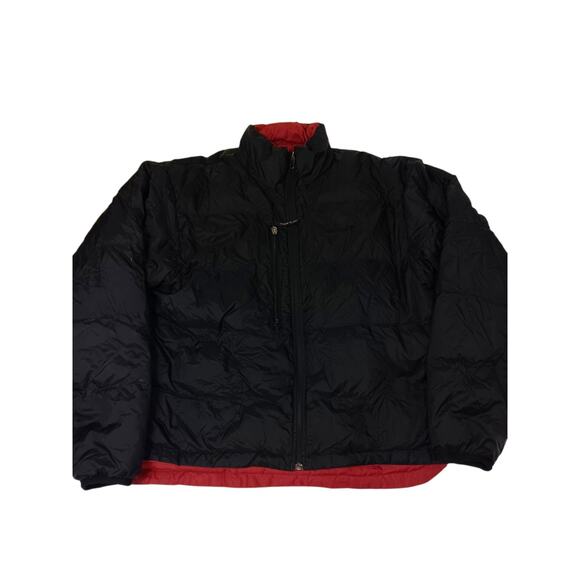 Vintage Timberland Men's Jacket Black & Red Mid -Length Down - Picture 1 of 8